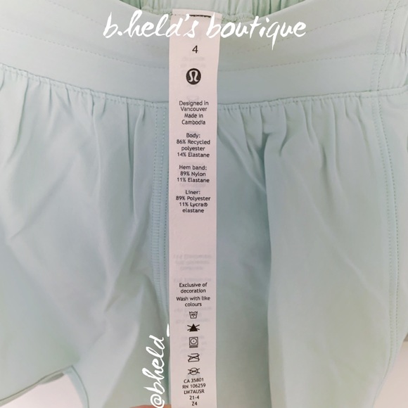 lululemon Hotty Hot Low-Rise Lined Short 2.5" in Delicate Mint Size 4 New NWT - Picture 4 of 16